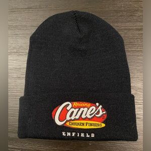 Classic Black Raising Canes Enfield Knit Beanie NWOT